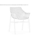 Steel garden chair with armrests Paraiso