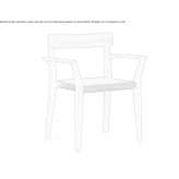Teak and Batyline® garden chair with armrests Jicolapa