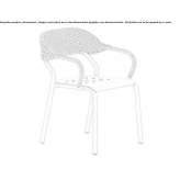 Aluminum chair with stackable armrests Lieskau