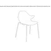 Die-cast aluminum garden chair with armrests Abramut