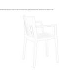Polypropylene garden chair with armrests Olszana