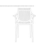 Garden chair with armrests Cemilbey