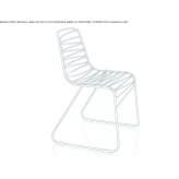 A metal chair in the shape of a sleigh Kirove