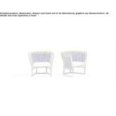 Polyester garden chair with a sleigh base Ceggia