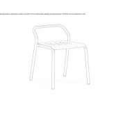 Aluminum garden chair with open back, stackable Lieskau