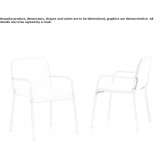 Garden chair made of polyester, with armrests, stackable Ciney