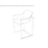 Garden chair made of polypropylene on a sled base with armrests Ziesar