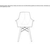 Polypropylene garden chair with armrests Fiesse