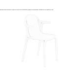 Garden chair with stackable armrests Bore