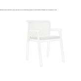 Rope garden chair with armrests Someru
