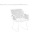 Polyethylene garden chair with armrests Sebyne