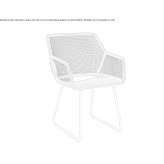Polyethylene garden chair with armrests Sebyne
