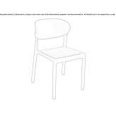 Polypropylene garden chair with integrated cushion Bungalow