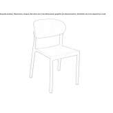 Garden chair made of polypropylene, stackable Baldana