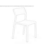 Resin chair with open backrest Tiana
