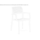 Garden chair with stackable armrests Drap