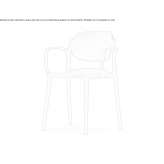 Polypropylene chair with stackable armrests Alepou