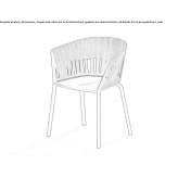 Aluminum and fabric garden chair with armrests Hirel