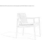 Upholstered garden chair with armrests Hotamis