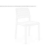 Stackable garden chair Drap