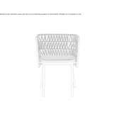 Rope chair with integrated cushion Maguri
