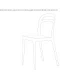 Stackable polypropylene chair Heyworth