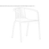 Aluminum chair with stackable armrests Dolzago