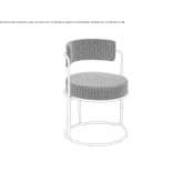 Upholstered steel garden chair Suesel