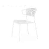 Garden chair in steel and woven PVC wire Cousolre