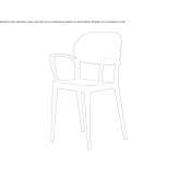 Technopolymer chair, stackable Slon