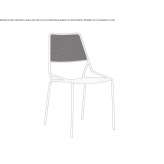 Powder-coated steel chair, stackable Hoeingen