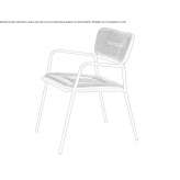 Stackable metal garden chair with integrated cushion Kozakli