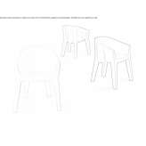 Polyethylene chair with armrests Paulis
