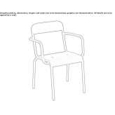 A chair with armrests that can be stacked Barranca