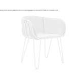 Garden chair made of galvanized steel, upholstered Huachos