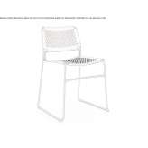 A steel garden chair with a sled base, stackable Caresana