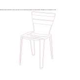 Stackable steel garden chair Ponoka