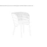 Upholstered chair with armrests Maguri