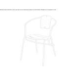 Metal garden chair with armrests Bussang