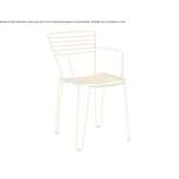Garden chair made of galvanized steel with armrests Cobdar