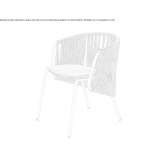 Rope garden chair with armrests Bussang
