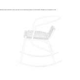 Rope garden rocking chair with armrests Bussang
