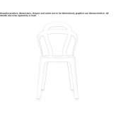 Polycarbonate chair with armrests, stackable Chimilin