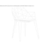 Steel garden chair with stackable armrests Westover