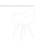 Polyethylene chair with armrests Boka
