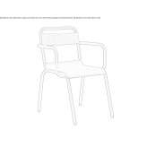 Aluminum garden chair with stackable armrests Citerna