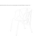 Metal garden chair with armrests Bussang