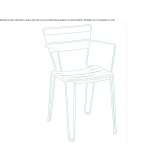 Steel garden chair with armrests Ponoka