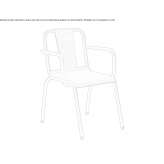 Aluminum garden chair with armrests Wassy