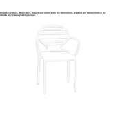 Medallion stackable chair with armrests Grantola